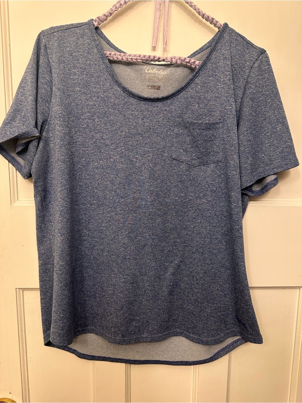 ⭐️ Cabela's Ladies XL Light Heather Blue Activewear Tee